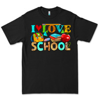 Black i love school Premium Tee - NancyCooperArtShop