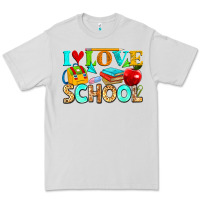 Dove Grey i love school Premium Tee - NancyCooperArtShop