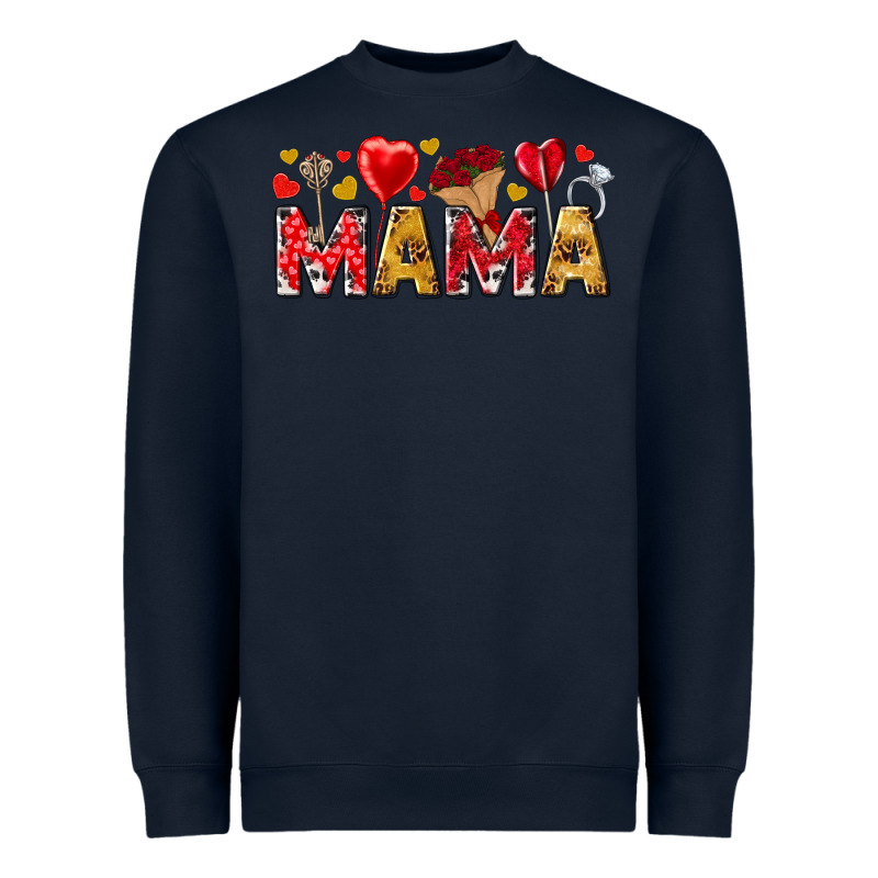 Valentine's Day Mama Mother's Day Heavyweight Sweatshirt by HowdyJamesFarm | Teevron