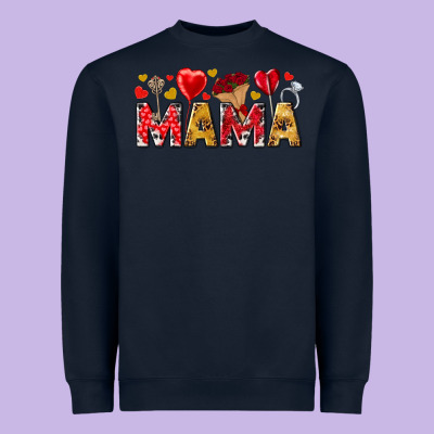 Valentine's Day Mama Mother's Day Heavyweight Sweatshirt Designed By Howdyjamesfarm