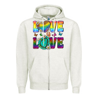 Oatmeal Heather Western Love LGBTQ Tumbler Zipper Hoodie - BundleAndBundleShop