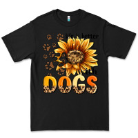 Black life is better with dogs sunflower Premium Tee - MaliasSmallBusiness