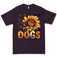 Plum life is better with dogs sunflower Premium Tee - MaliasSmallBusiness