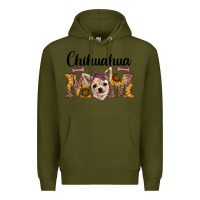 Army Green western chihuahua mom Premium Hoodie - RanaPortraitStore