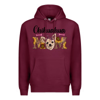 Burgundy western chihuahua mom Premium Hoodie - RanaPortraitStore