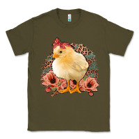 Army Green Chick with Flowers Leopard Background Classic Tee - Bettercallsaul
