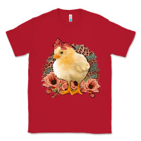 Red Chick with Flowers Leopard Background Classic Tee - Bettercallsaul