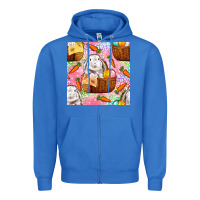 True Royal Easter Bunny With Hamper Seamless Pattern Zipper Hoodie - BundleAndBundleShop