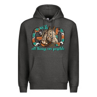 Charcoal Heather with god all things are possible with horse bbs Premium Hoodie - BundleAndBundleShop