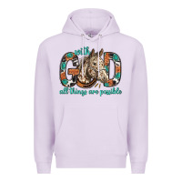 Lilac with god all things are possible with horse bbs Premium Hoodie - BundleAndBundleShop