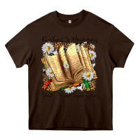 Chocolate Brown reading is dreaming with your eyes open Heavy Core Tee - NancyCooperArtShop