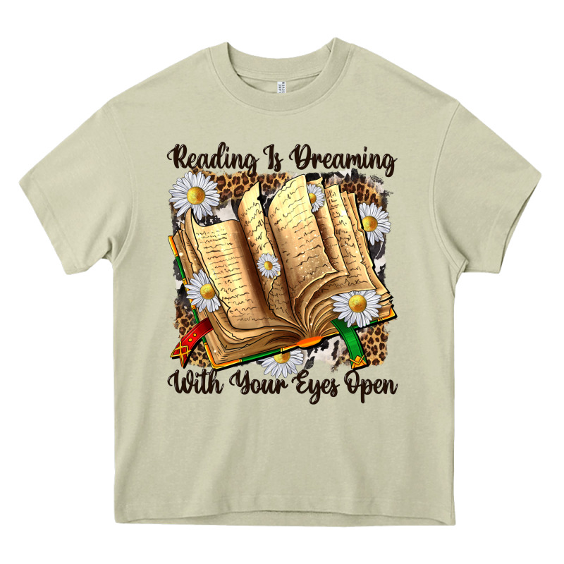 Reading Is Dreaming With Your Eyes Open Heavy Core Tee by NancyCooperArtShop | Teevron