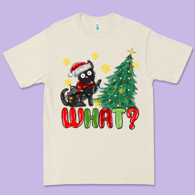 Christmas  Cat  What Premium Tee Designed By Maliassmallbusiness