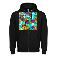 Black Pride lgbtq ice cream and sunflowers seamless Zipper Hoodie - BundleAndBundleShop
