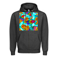 Charcoal Heather Pride lgbtq ice cream and sunflowers seamless Zipper Hoodie - BundleAndBundleShop