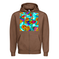 Chestnut Pride lgbtq ice cream and sunflowers seamless Zipper Hoodie - BundleAndBundleShop