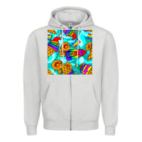Dove Grey Pride lgbtq ice cream and sunflowers seamless Zipper Hoodie - BundleAndBundleShop