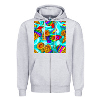 Heather Grey Pride lgbtq ice cream and sunflowers seamless Zipper Hoodie - BundleAndBundleShop