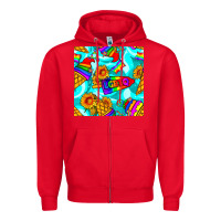 Red Pride lgbtq ice cream and sunflowers seamless Zipper Hoodie - BundleAndBundleShop