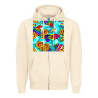 Sandshell Pride lgbtq ice cream and sunflowers seamless Zipper Hoodie - BundleAndBundleShop