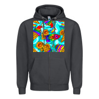 Smoke Pride lgbtq ice cream and sunflowers seamless Zipper Hoodie - BundleAndBundleShop