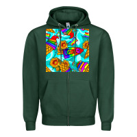 Sports Green Pride lgbtq ice cream and sunflowers seamless Zipper Hoodie - BundleAndBundleShop