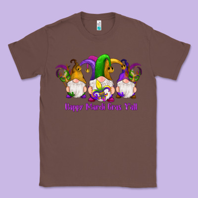 Happy Mardi Gras Y'all Gnomes Classic Tee Designed By Ranaportraitstore