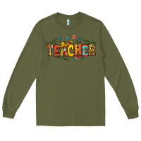 Army Green spanish teacher Long Sleeve Tee - RanaPortraitStore