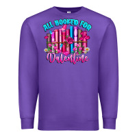 Purple All Booked For Valentines Premium Sweatshirt - CowhideDigitalArt