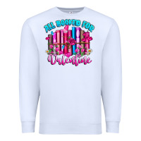 White All Booked For Valentines Premium Sweatshirt - CowhideDigitalArt