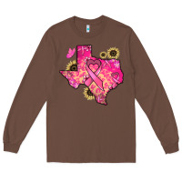 Chestnut Texas map Cancer Long Sleeve Tee - HowdyJamesFarm