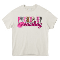 Cream pucker up cowboy Heavy Core Tee - NancyCooperArtShop