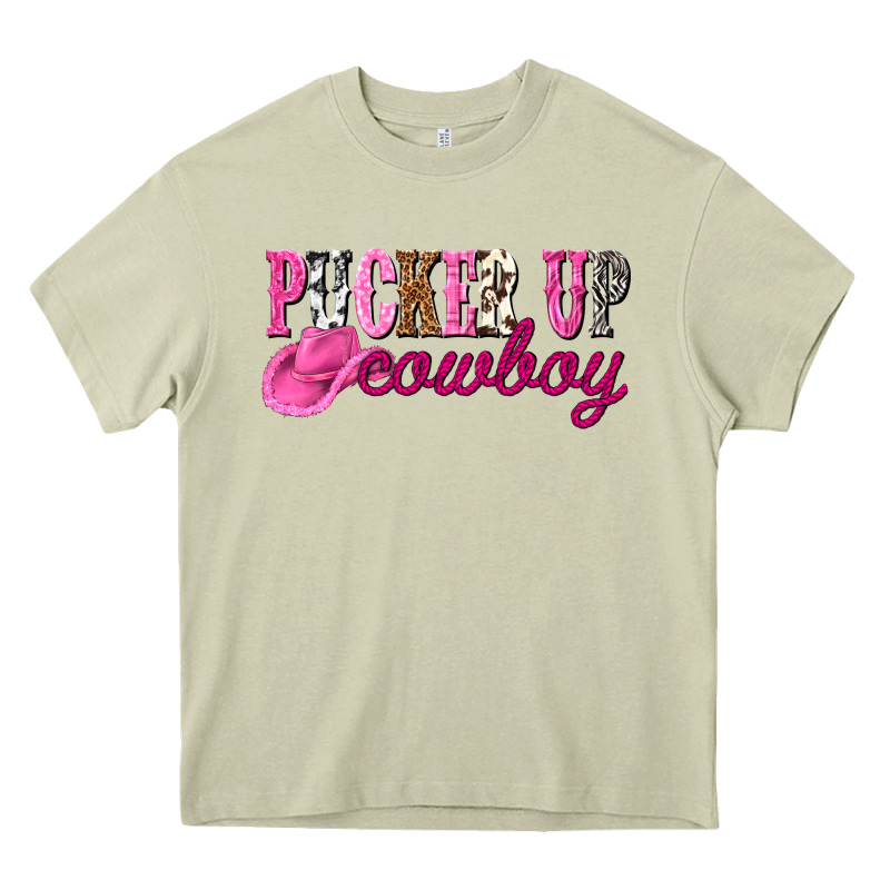 Pucker Up Cowboy Heavy Core Tee by NancyCooperArtShop | Teevron