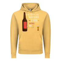 Vintage Mustard HOME IS WHERE THE WINE IS Vintage Hoodie - Bettercallsaul