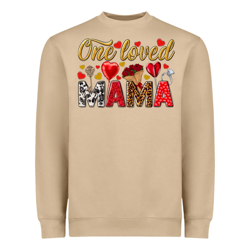 One Loved Mama Valentines Day Heavyweight Sweatshirt by HowdyJamesFarm | Teevron