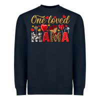 Navy One loved mama valentines day Heavyweight Sweatshirt - HowdyJamesFarm