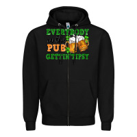 Black everybody in the pub gettin tipsy Zipper Hoodie - FaDigitalArtStudio