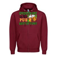 Burgundy everybody in the pub gettin tipsy Zipper Hoodie - FaDigitalArtStudio
