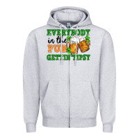Heather Grey everybody in the pub gettin tipsy Zipper Hoodie - FaDigitalArtStudio