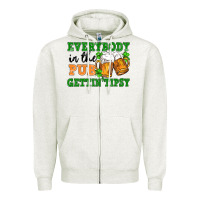 Oatmeal Heather everybody in the pub gettin tipsy Zipper Hoodie - FaDigitalArtStudio