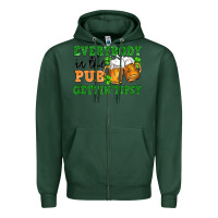 Sports Green everybody in the pub gettin tipsy Zipper Hoodie - FaDigitalArtStudio