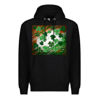 Black St. patricks day Premium Hoodie - FaDigitalArtStudio