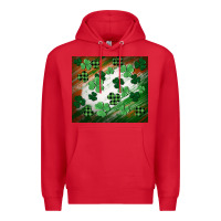 Red St. patricks day Premium Hoodie - FaDigitalArtStudio