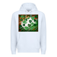 White St. patricks day Premium Hoodie - FaDigitalArtStudio