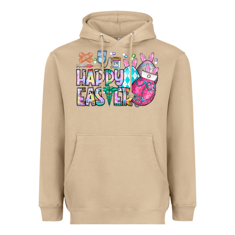 Happy Easter Nurse Heavyweight Hoodie by CowhideDigitalArt | Teevron