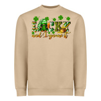 Mushroom Lucky and i gnome it St. Patrick's Day Heavyweight Sweatshirt - CowGirlArtShop