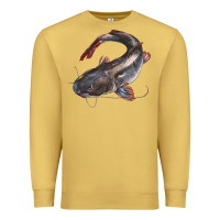 Antique Gold Catfish Illustrations Premium Sweatshirt - LillyAllenDesigns