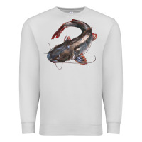 Dove Grey Catfish Illustrations Premium Sweatshirt - LillyAllenDesigns