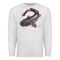 Oatmeal Heather Catfish Illustrations Premium Sweatshirt - LillyAllenDesigns