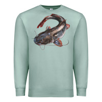 Seafoam Catfish Illustrations Premium Sweatshirt - LillyAllenDesigns